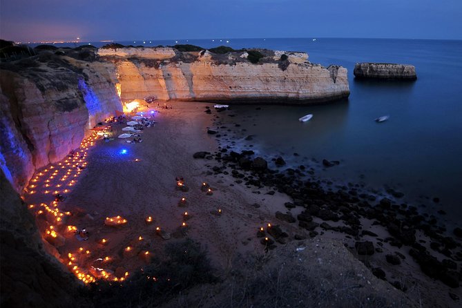 Albufeira: 6-Hour Sunset Dinner Catamaran Cruise with Open Bar - Music, fire dancing, and the ride home