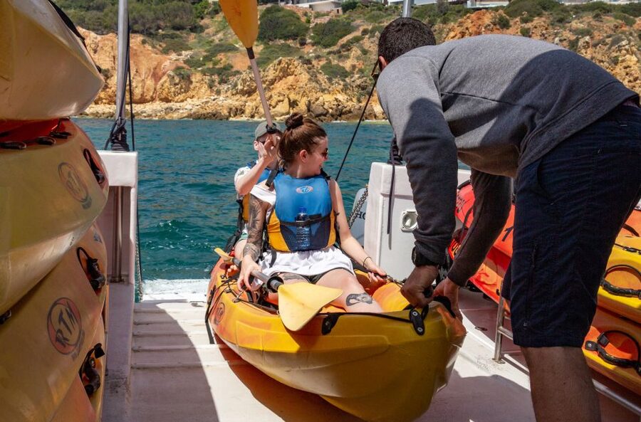 Albufeira: Algarve Kayak and Coastline Tour - Guides, equipment, and practical comfort