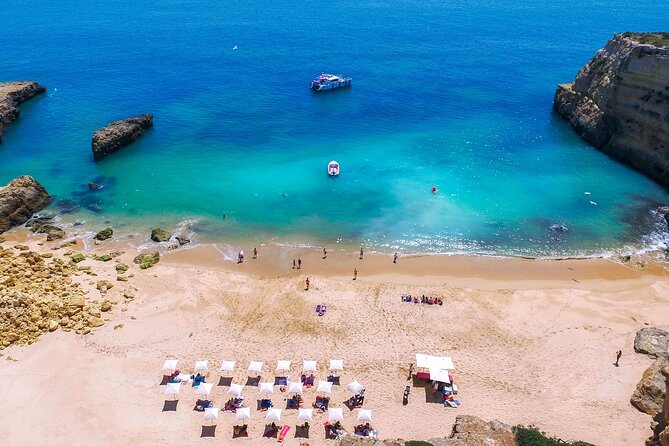 Albufeira Beach BBQ with Caves and Coastline Cruise with Open Bar - Leaving Albufeira for the southern coast