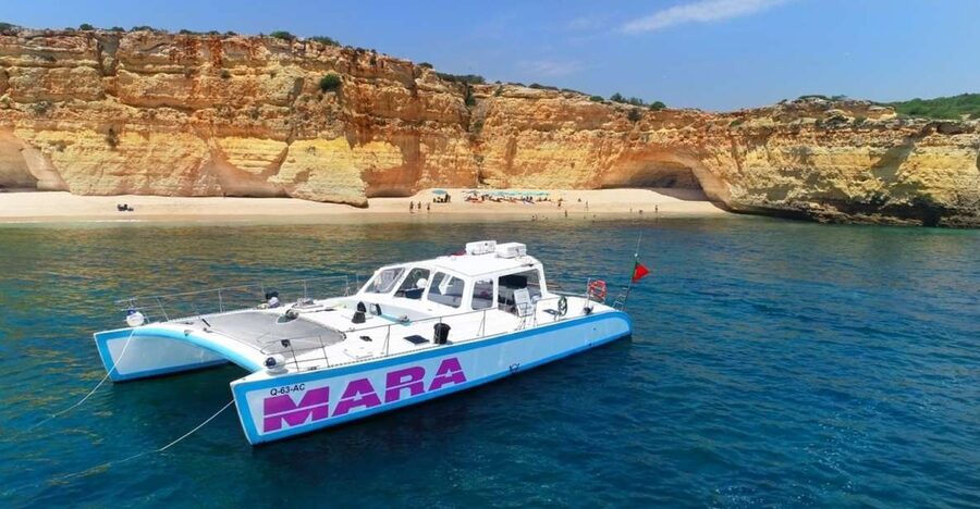 Albufeira: Catamaran Cruise with BBQ & Open Bar on the Beach - The dinghy transfer is part of the adventure