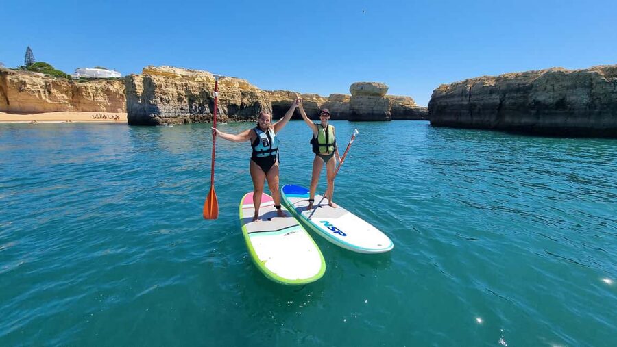 Albufeira: Caves and cliffs Paddleboarding (SUP) Tour - Paddling beside the cliffs and through the caves