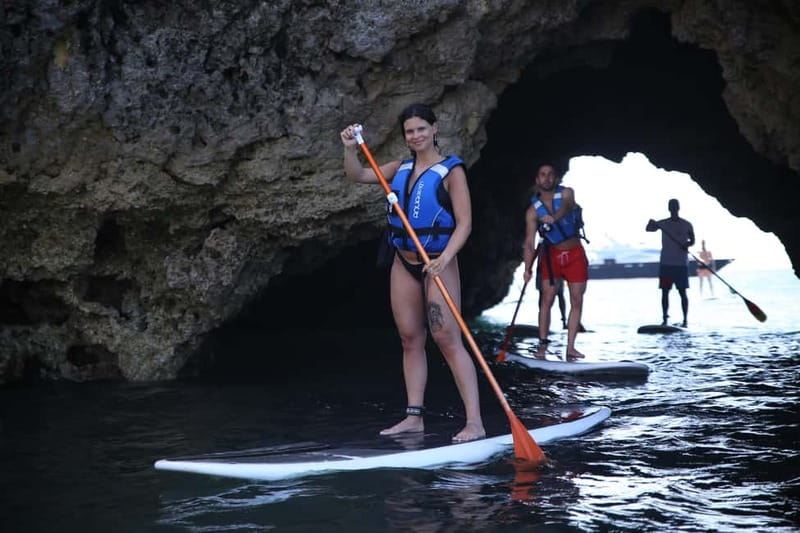 Albufeira: Caves and cliffs Paddleboarding (SUP) Tour - Returning to Praia da Coelha