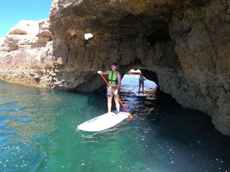 Albufeira: Caves and cliffs Paddleboarding (SUP) Tour - Meeting at Praia da Coelha