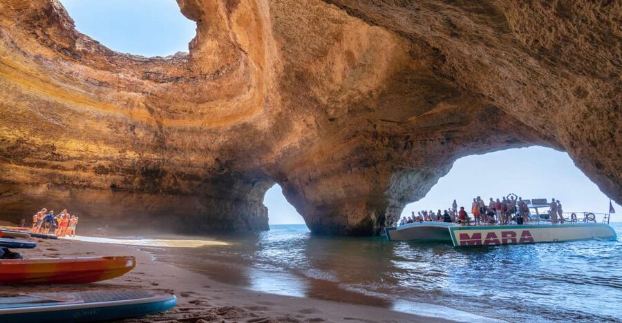 Albufeira: Caves and Coastline Catamaran Cruise to Benagil - From Albufeira Marina to São Rafael and Coelha