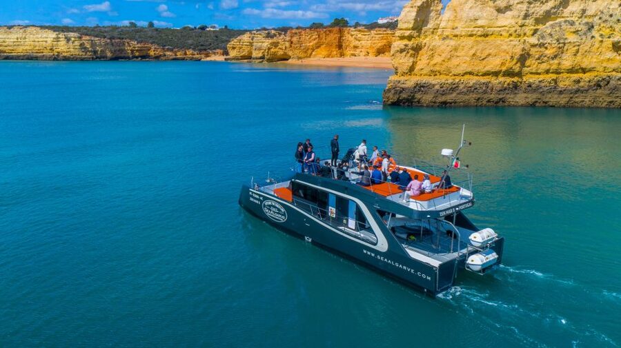 Albufeira: Coastline and Benagil Caves Tour by Catamaran - Albandeira Arch and Praia da Marinha