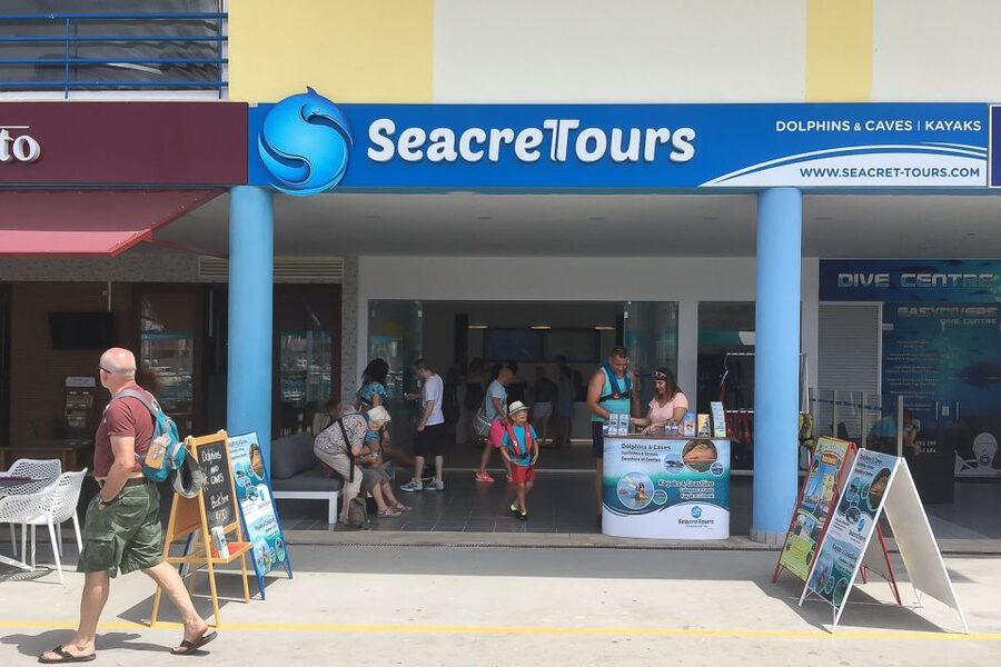 Albufeira: Dolphin Watching and Benagil Cave Boat Cruise - Leaving Albufeira Marina on a fast coastal boat