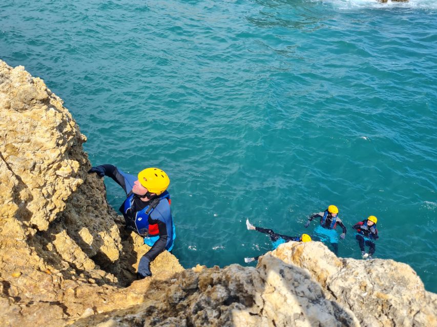 Albufeira: Guided Coasteering Tour with Cliff Jumping - Getting fitted for the two-hour outing
