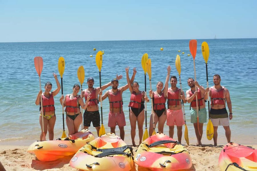 Albufeira: Kayak Tour of Hidden Caves and Secret Beaches - Praia da Coelha and the return paddle