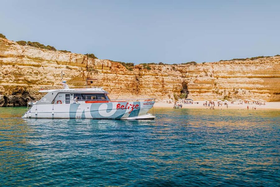 Albufeira: Sightseeing Cruise with Beach BBQ and Open Bar - Swimming, snorkelling, and beach games