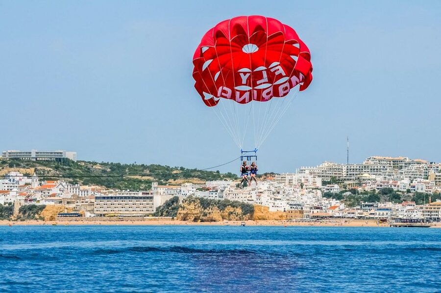 Albufeira: Single, Double or Triple Parasailing Tour - Safety, instructions, and the crew