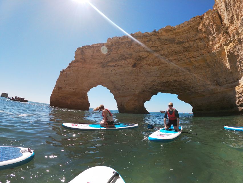 Algarve: Benagil Caves SUP Tour since 2016 - Learning to paddle before the cliffs close in