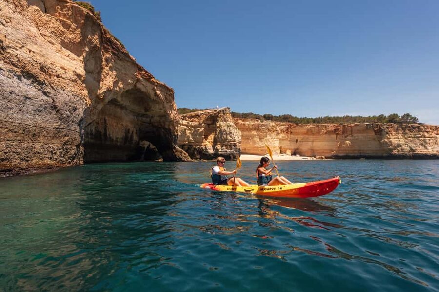 Algarve: Benagil Sea Cave Sunrise or Sunset Kayak Experience - A useful safety lesson before the paddling begins