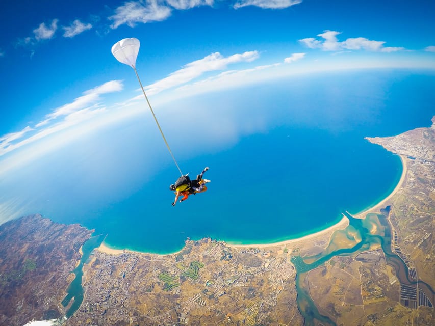 Algarve: Tandem Skydiving Adventure 15,000 to 10,000 Feet - The free-fall sensation and parachute ride