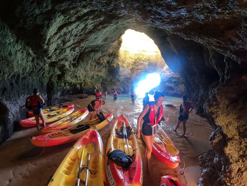 Alvor: Explore Caves Boat and Kayak Tour - One hour in the kayaks, caves, arches, and coves
