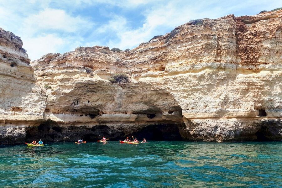 Benagil: Benagil Caves and Secret Spots Guided Kayaking Tour - The smaller caves and secret coastal spots