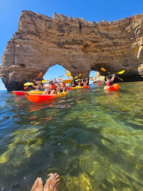 Benagil Cave: Guided Kayak Tour with Caves and Cliffs - Smaller caves, tunnels, and deserted beaches