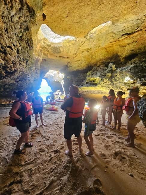 Benagil Cave: Guided Kayak Tour with Caves and Cliffs - Paddling toward Marinha Beach