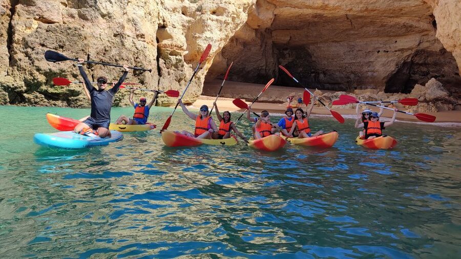 Benagil: Caves, Beaches, and Secret Spots Guided Kayak Tour - The secret stop and Gruta dos Algarinhos