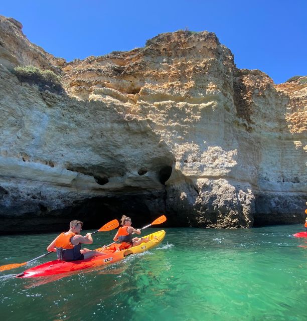 Benagil: Caves, Coves & Secret Beaches Guided Kayaking Tour - Starting at Benagil Beach and getting organized