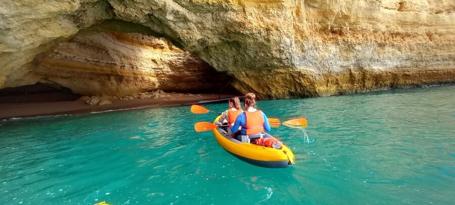 Benagil Caves: Kayaking Tour with a Local Guide - Paddling out from the beach