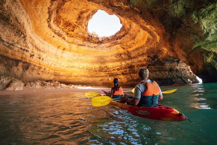 Benagil: Guided Kayaking Tour to the Benagil Cave - Starting at the office above Benagil Beach