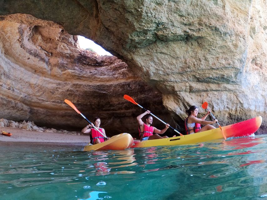 Benagil: Kayaking Adventure in Benagil Caves & Marinha Beach - Swimming stops and time on the water