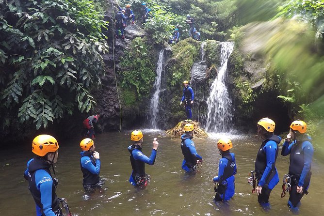 Canyoning Experience at Ribeira Grande - Entering the Ribeira Grande canyon