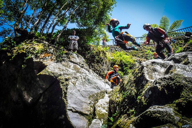 Canyoning Experience in Ribeira dos Caldeirões Sao Miguel -Azores - Rappelling down waterfalls and rock walls