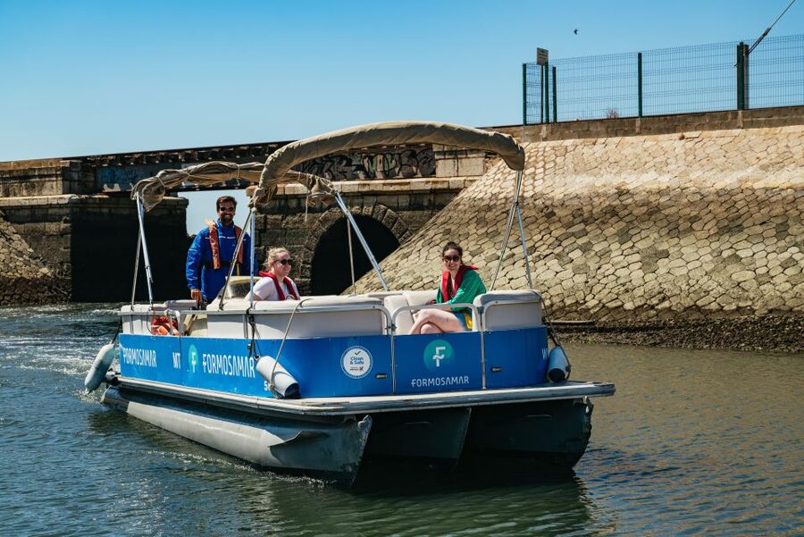 Faro: Deserta Island and Farol Island Catamaran Boat Trip - Leaving Faro Marina for Ria Formosa