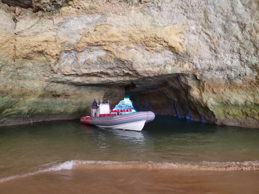 From Albufeira: Benagil Caves and Dolphins Guided Boat Tour - The ride from Albufeira toward Benagil