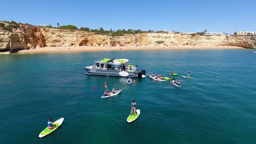 From Albufeira: Benagil Hidden Caves Tour by Kayak - Seeing Benagil Cave from the sea