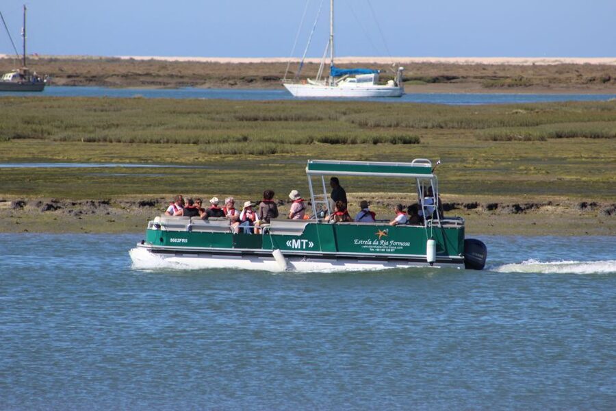 From Faro: 2-Island, 2-Stop Ria Formosa Catamaran Tour - A guided nature trip, but not a bird-watching cruise