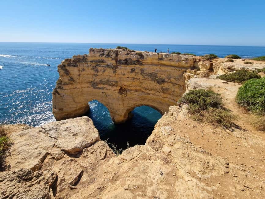 From Faro: 7 Valleys Hiking, Benagil Cave, & Snorkeling Tour - From Faro to the cliffs near Benagil