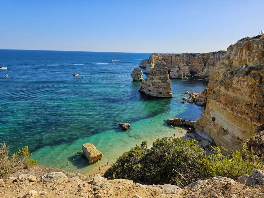 From Faro: Benagil Cave, Marinha Beach, Algar Seco & More - Secret coves and rocky coastal paths
