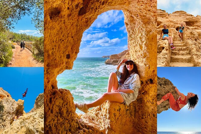 From Faro: Benagil, Marinha Beach, 7 Hanging Valleys, Algar Seco - Praia da Marinha offers time to slow down