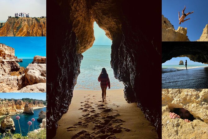 From Faro: Benagil, Marinha Beach, 7 Hanging Valleys, Algar Seco - Boneca Cave adds an optional shot of adrenaline
