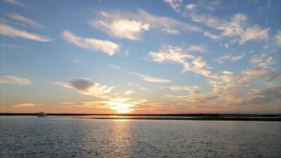 From Faro: Ria Formosa Sunset Boat Trip - Boarding the Comfortable Pontoon Boat