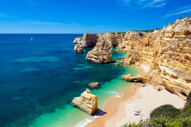 From Faro: Visit Benagil Cave, Marinha Beach, Algar Seco & More - Benagil Cave from above