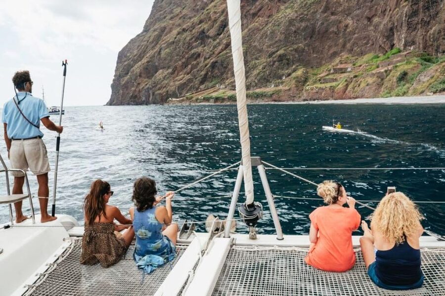 From Funchal: Cabo Girao Sunset Cruise on Luxury Catamaran - Leaving Funchal Marina for the open sea