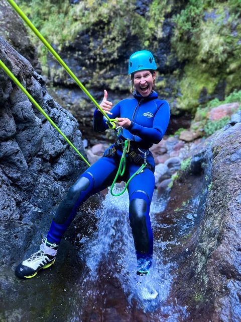 From Funchal: Intermediate (Level 2) Canyoning Adventure - The snack break and final waterfall sections