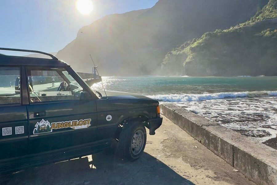 From Funchal:West Madeira Open-roof 4x4 Day Tour with Pickup - Seixal brings black sand and north coast drama