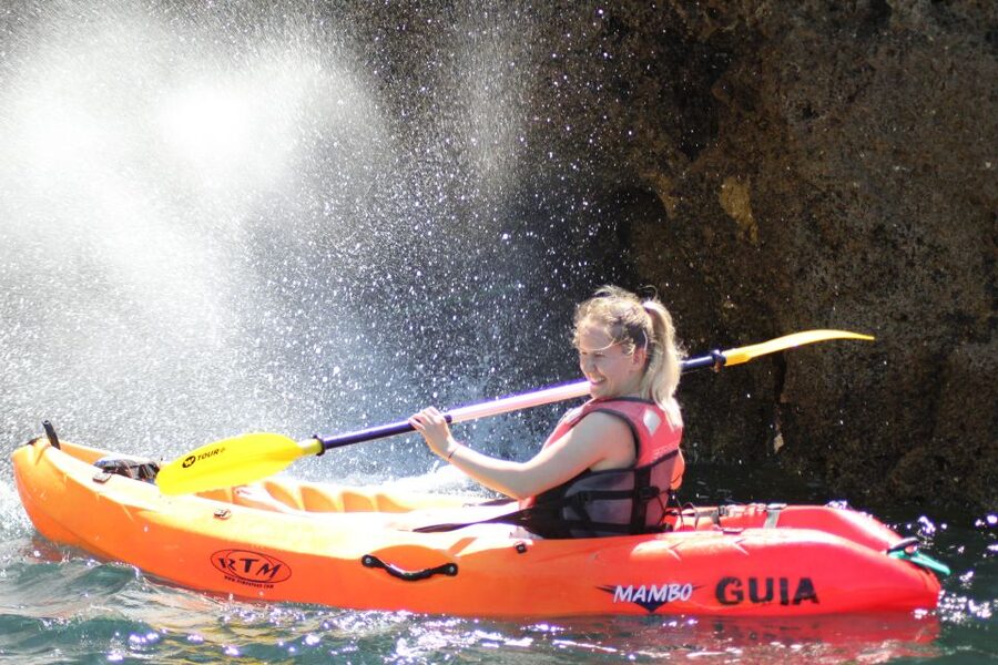 From Lagos: Algarve Coast and Caves by Kayak - The route from the meeting point to the cliffs