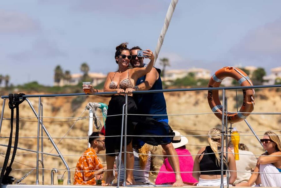 From Lagos: Algarve Golden Coast Cruise - Praia da Luz and the black rock coast
