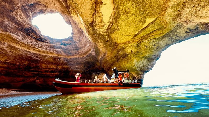 From Lagos: Benagil Caves Speedboat Adventure - Entering Benagil Cave from the water