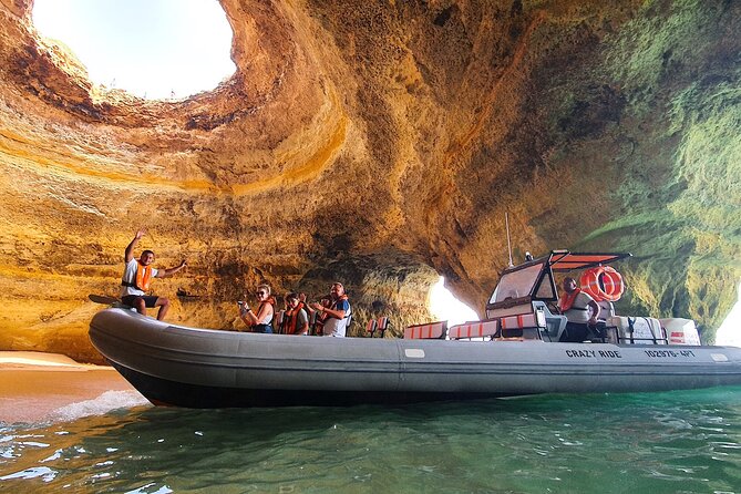 From Lagos: Benagil Caves Tour by Speed Boat with Guide - Entering Benagil Cave without leaving the boat