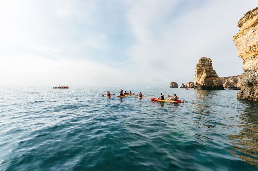 From Lagos: Kayaking and Boat Cave Explorer Tour - Paddling through the caves and small beaches