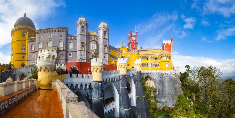 From Lisbon: Sintra Tour - Pena, Regaleira & Monserrate - Pena Palace and the first look at Sintra’s royal hills