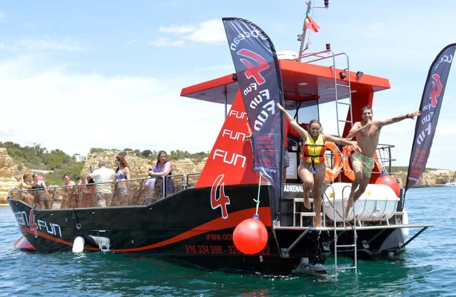 From Portimão: 2-Hour Catamaran Tour to Benagil Caves - From Ocean4fun to Portimão Marina