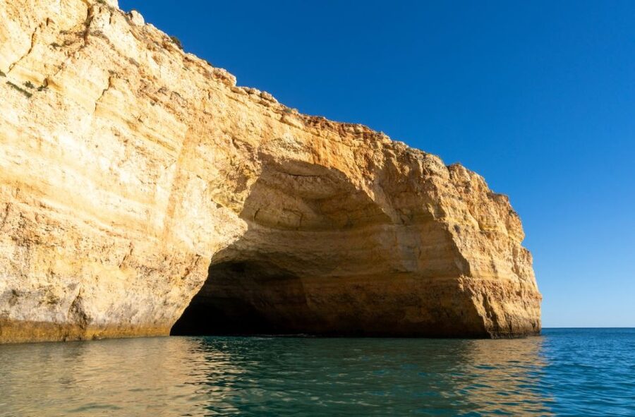 From Portimão: Benagil Sea Caves Boat Tour at Sunrise - The cliffs and smaller caves before Benagil