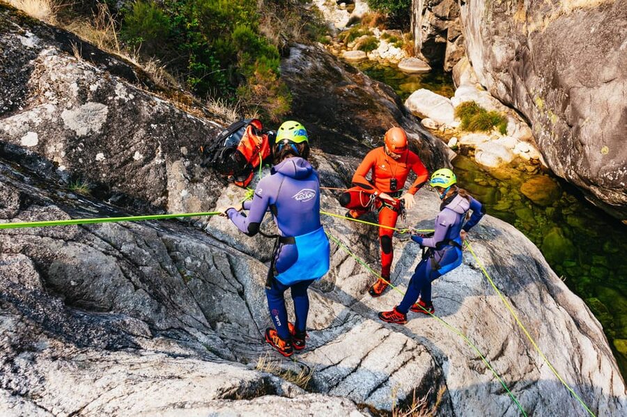 From Porto: Gerês National Park Canyoning Trip - Learning the route before the first pool